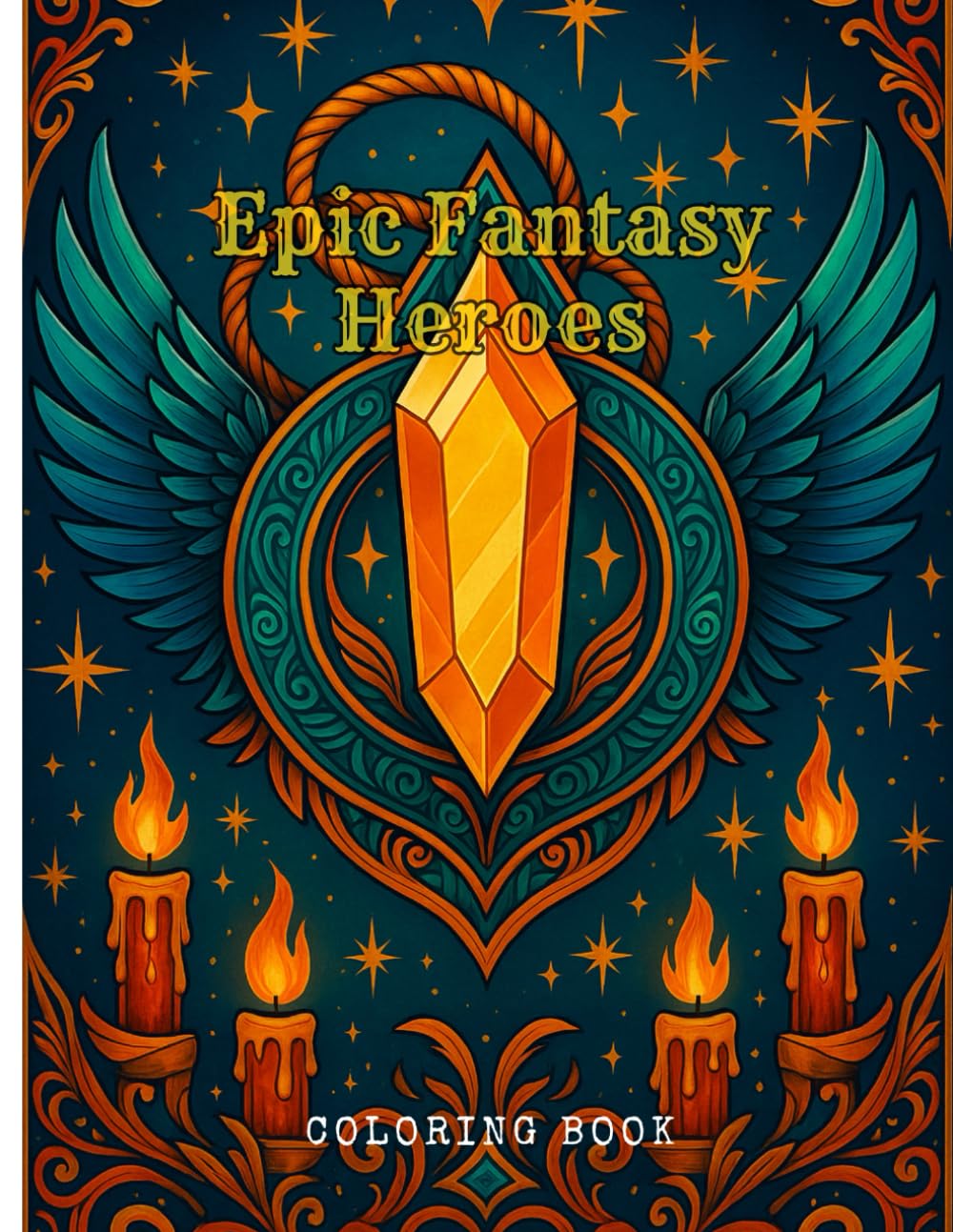 Epic Fantasy Heroes: Coloring book