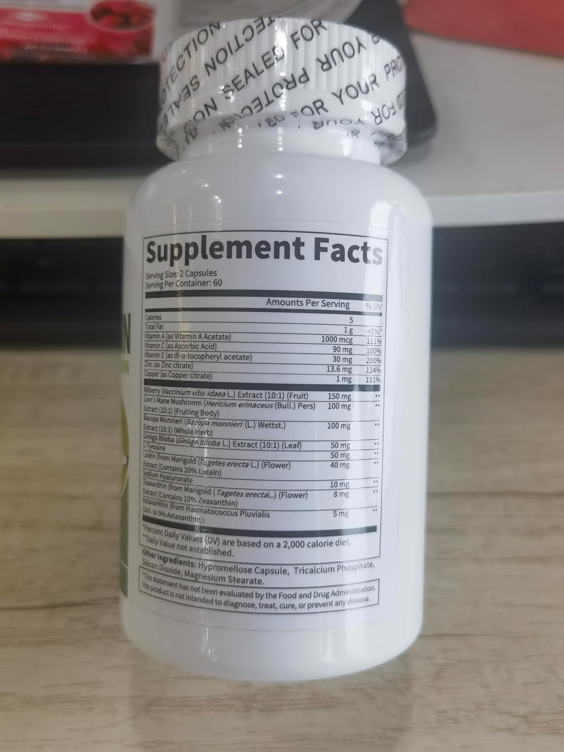 Lutein Eye Vitamins 14 in 1 Supplement Eye Vitamins for Ocular Health, Dry Eye Support, Memory & Focus Supplement, Contains Lutein, Zeaxanthin, Zinc, Vitamins A/C/E, 120 Capsules - Image 9