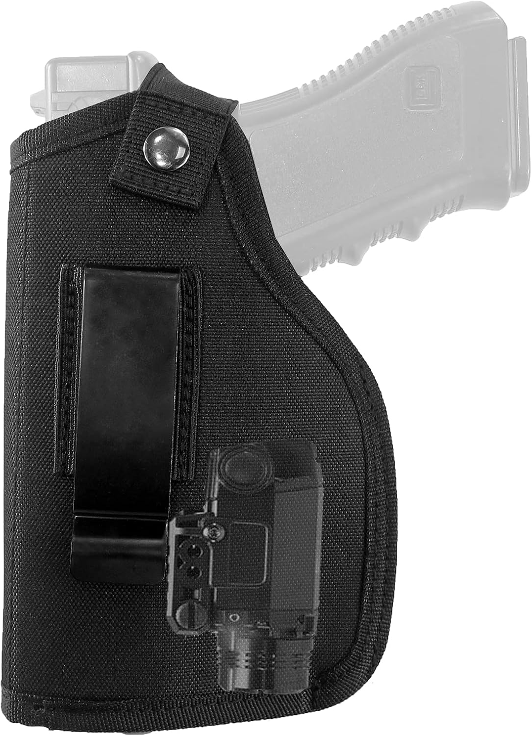 Depring Concealed Carry Holster Carry Inside or Outside The Waistband Universal Fits Handgun with Laser or Light Attachment Black