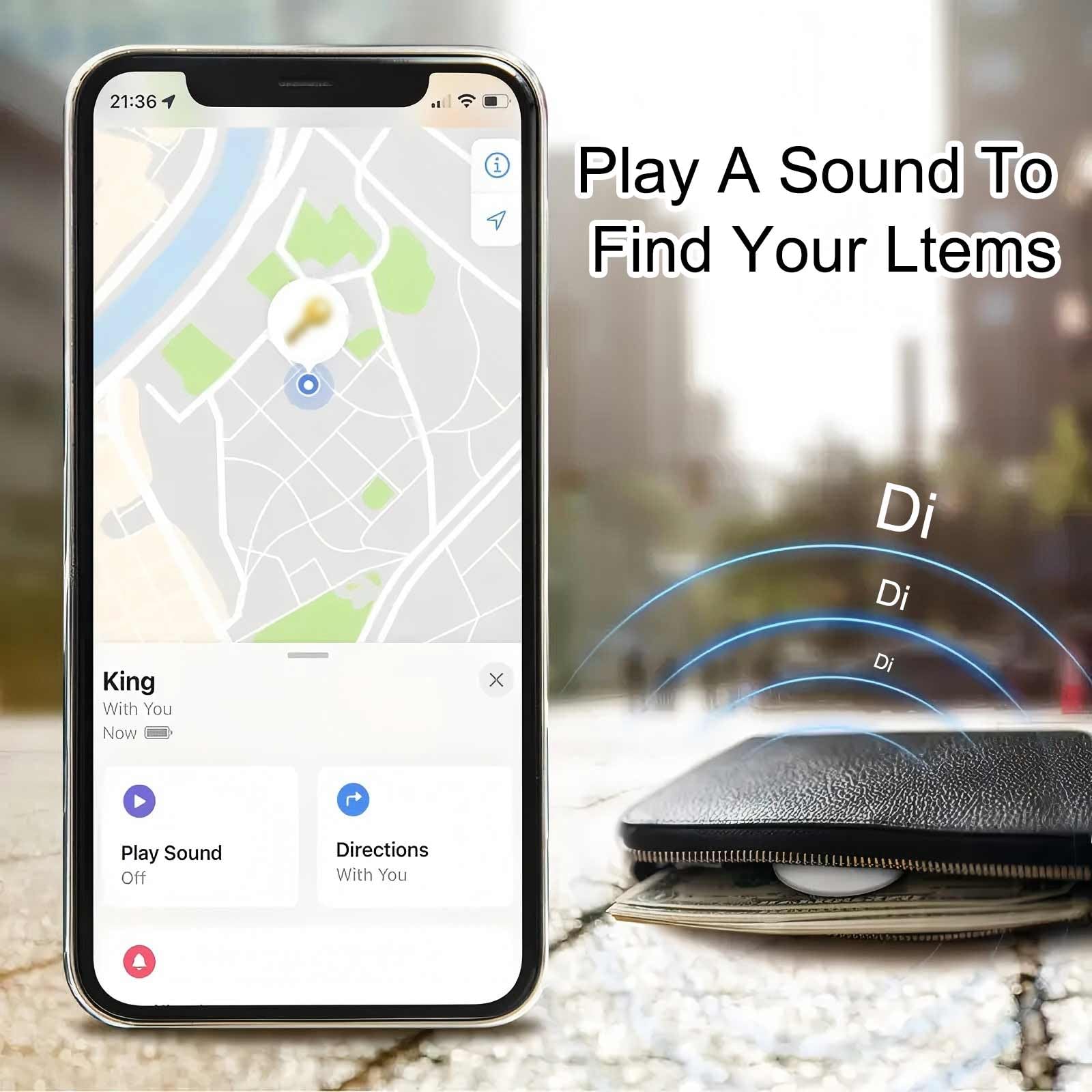 Mini GPS Tracker for Vehicles, Hidden Tracking Device for Vehicles, Car Tracker No Subscription Work with Find My (iOS Only), Vehicle Tracker with Audio for Kids, Dogs, Key, Luggage, Bag (2)