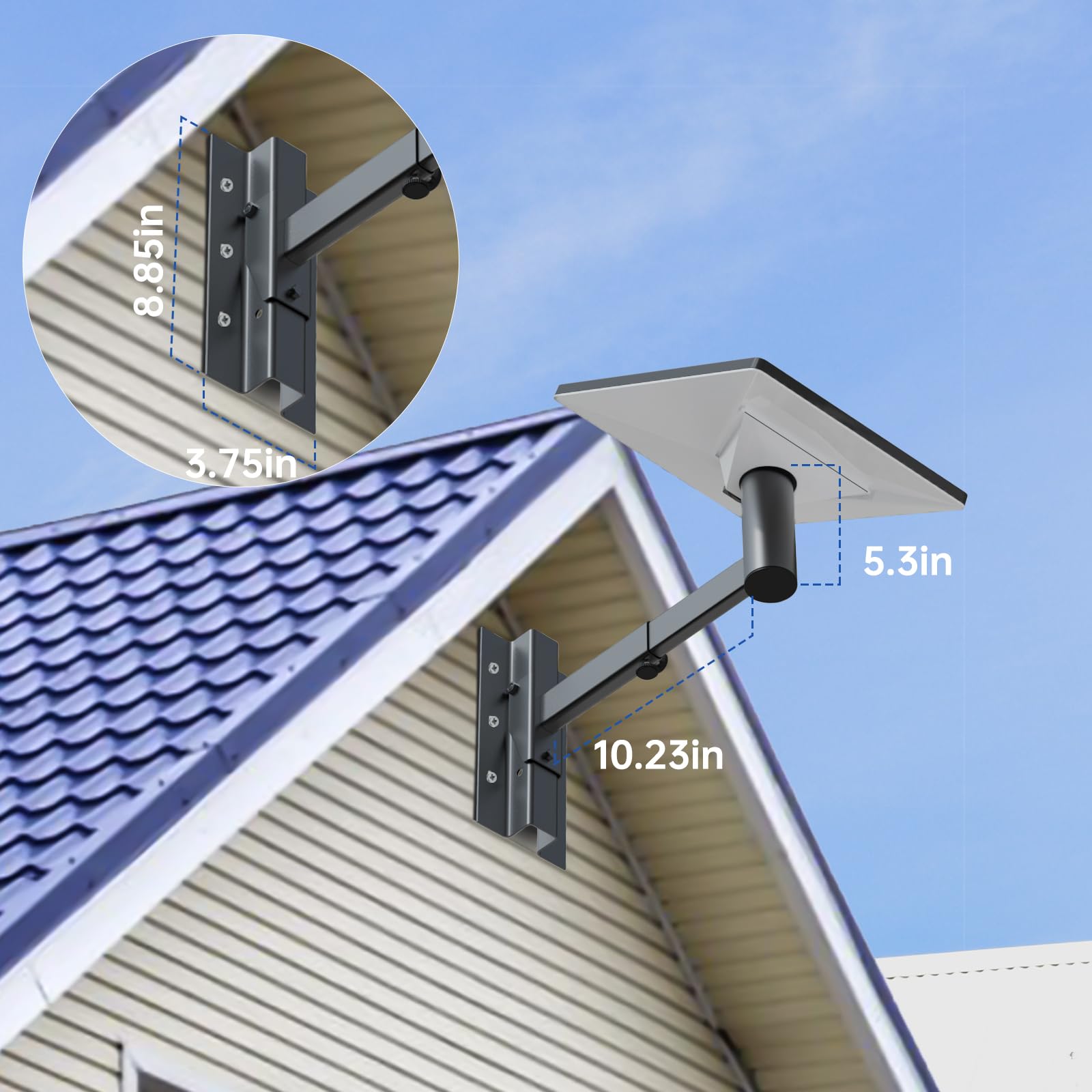 Adjustable Starlink Mini Mount Kit With Adapter - Heavy Duty Wall, Pole, and Roof Mounting for Starlink Internet Satellite