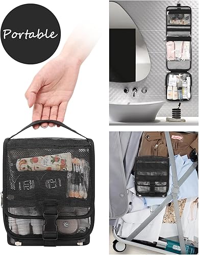 Miniatura 6 de Relavel Neceser colgante aprobado por la TSA para mujeres y hombres, 1-malla, Neceser colgante para mujer