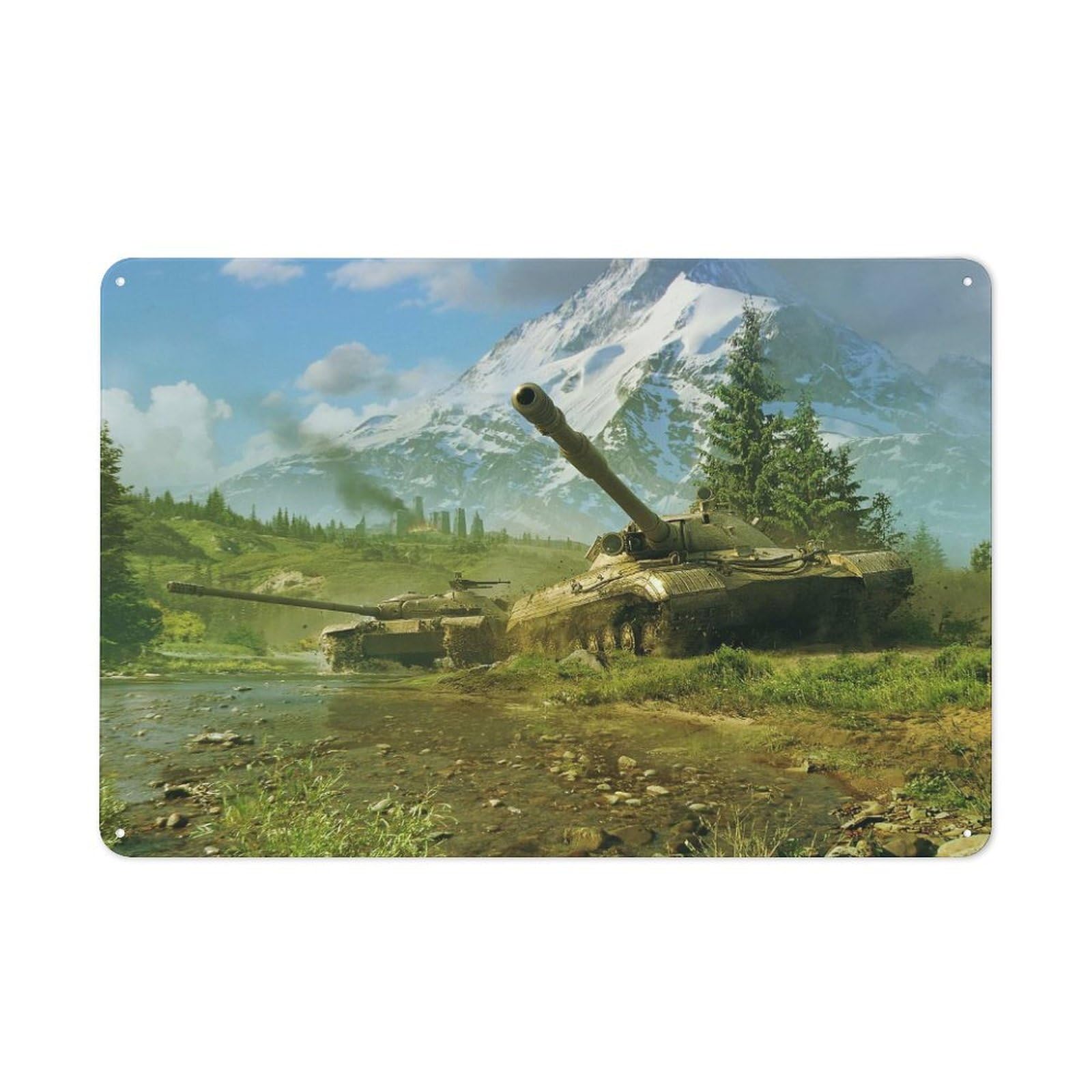 Junmoney Style-18 K-91 And Obj. 277 Classic Metal Wall Decor 20X30cm, Decorative Tin Plaque For Cafe, Pub, Workshop Or Home Bar