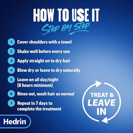 Hedrin Treat and Go Leave-In Mousse, Fast, No Fuss Lice and Nit Treatment, Kills Head Lice and Eggs, 4 Treatments, Clinically Tested, Suitable for Adults and Children, 100ml