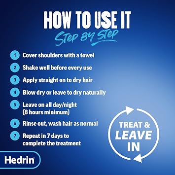 Hedrin Treat and Go Leave-In Mousse, Fast, No Fuss Lice and Nit Treatment, Kills Head Lice and Eggs, 4 Treatments, Clinically Tested, Suitable for Adults and Children, 100ml