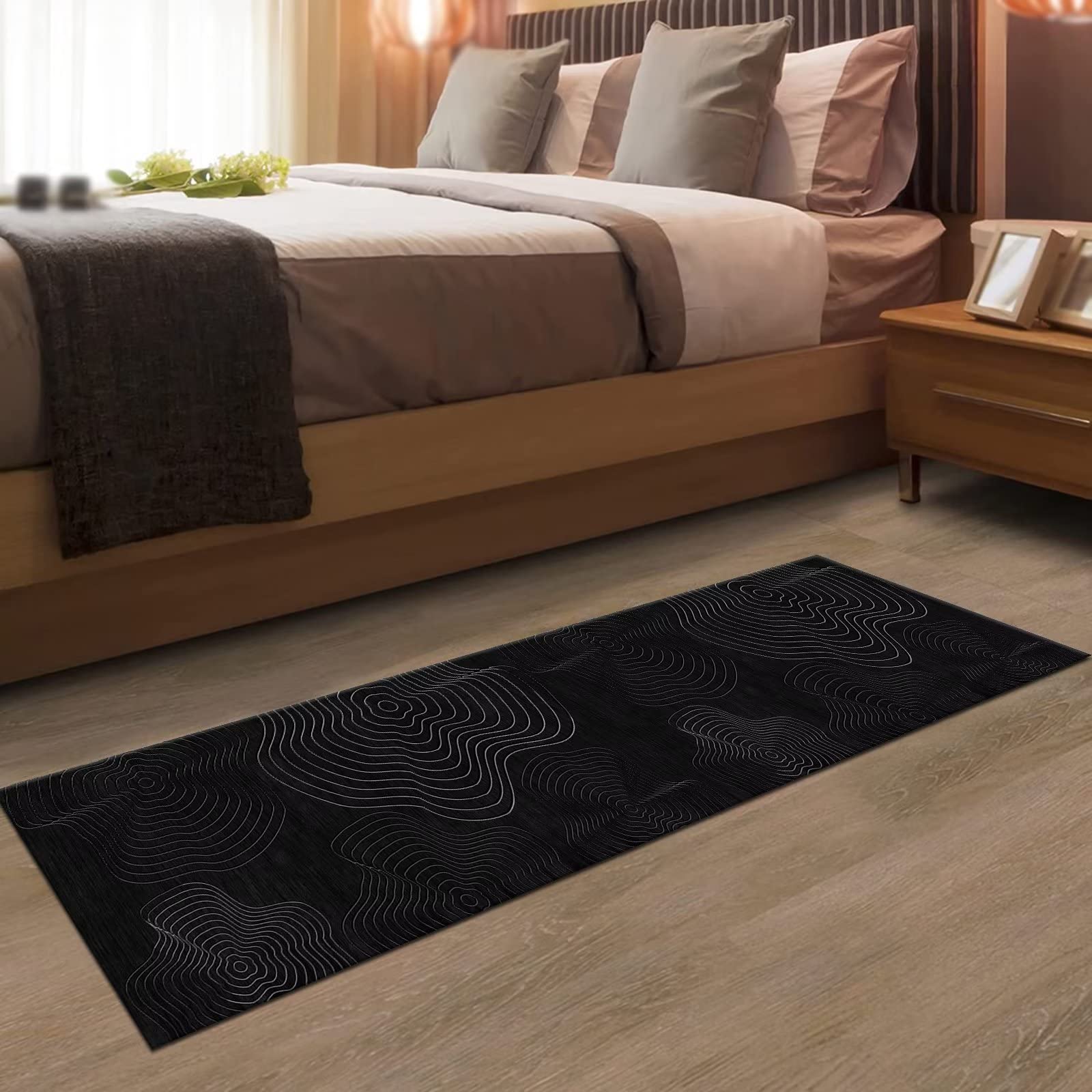 Loper, antislip vloerkleed voor hal, 70 x 240 cm, moderne, machinewasbare keukentapijtloper, vloermat, lange smalle vloerkleden voor wasruimte, slaapkamer, nachtkastje, hal, entree, wasruimte