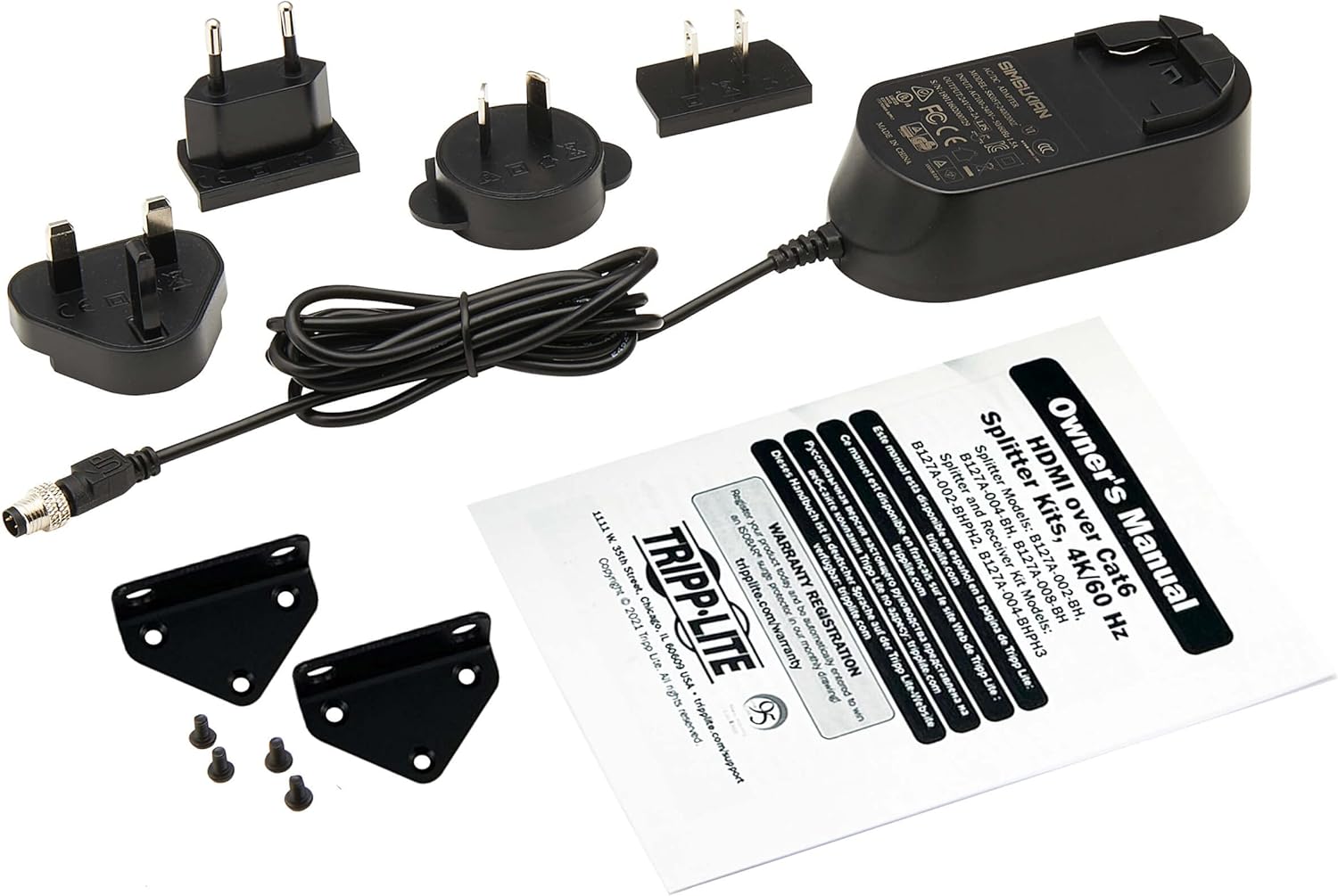 TRIPP LITE 8-Port HDMI Splitter & Extender Over Cat6 Ethernet, 4K @ 60Hz Quality, Extend up to 230 Feet, Power Over Cable PoC Technology, TAA Compliant, 1-Year Warranty (B127A-008-BH)