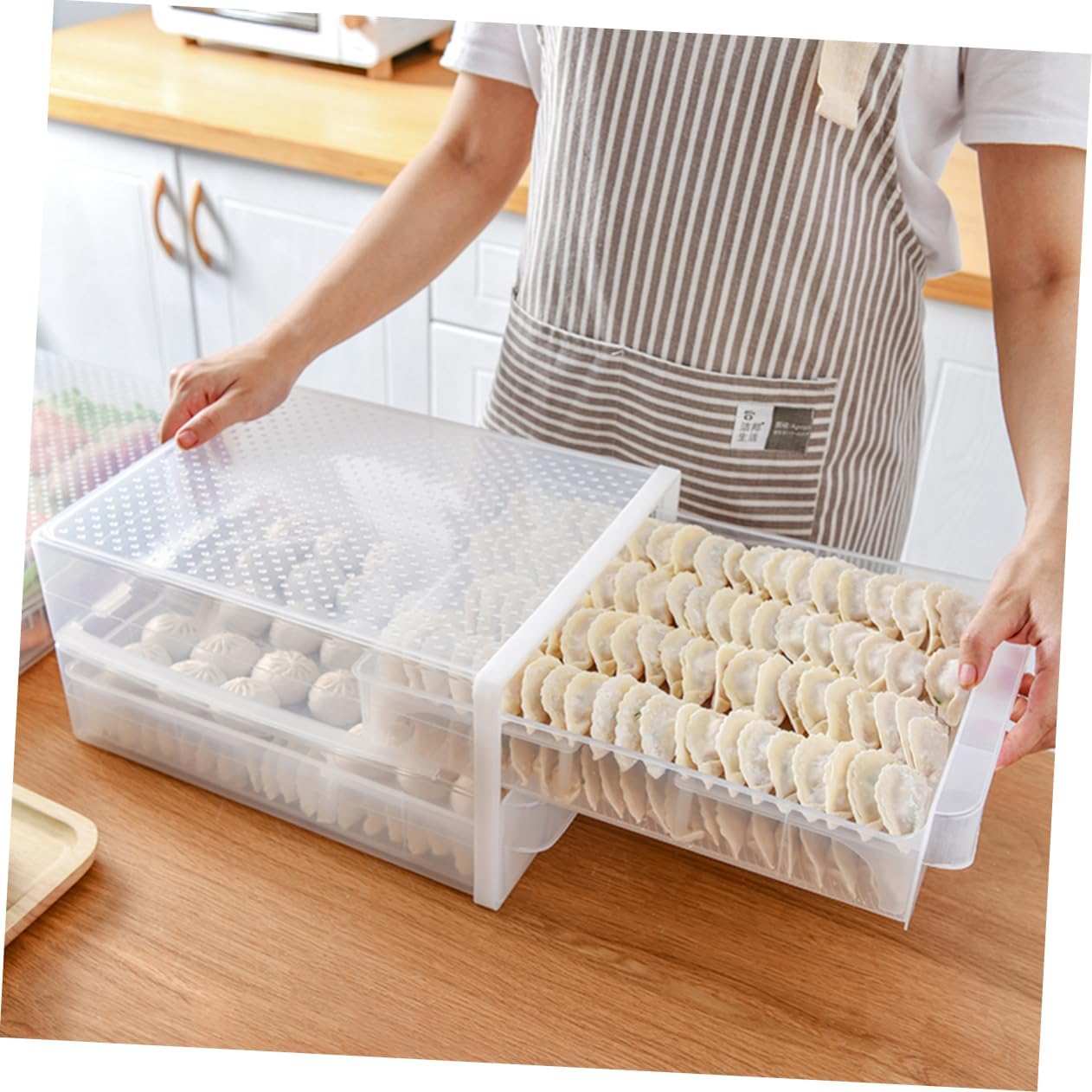 1 Pc Box Egg Carton Drawer Refrigerator Storage Box Covered Egg Holder Portable Fridge Egg Holder Tray Eggs Carrier Bin Egg Rack Clamshell Household Container Box Plastic re-usable (Transparent C