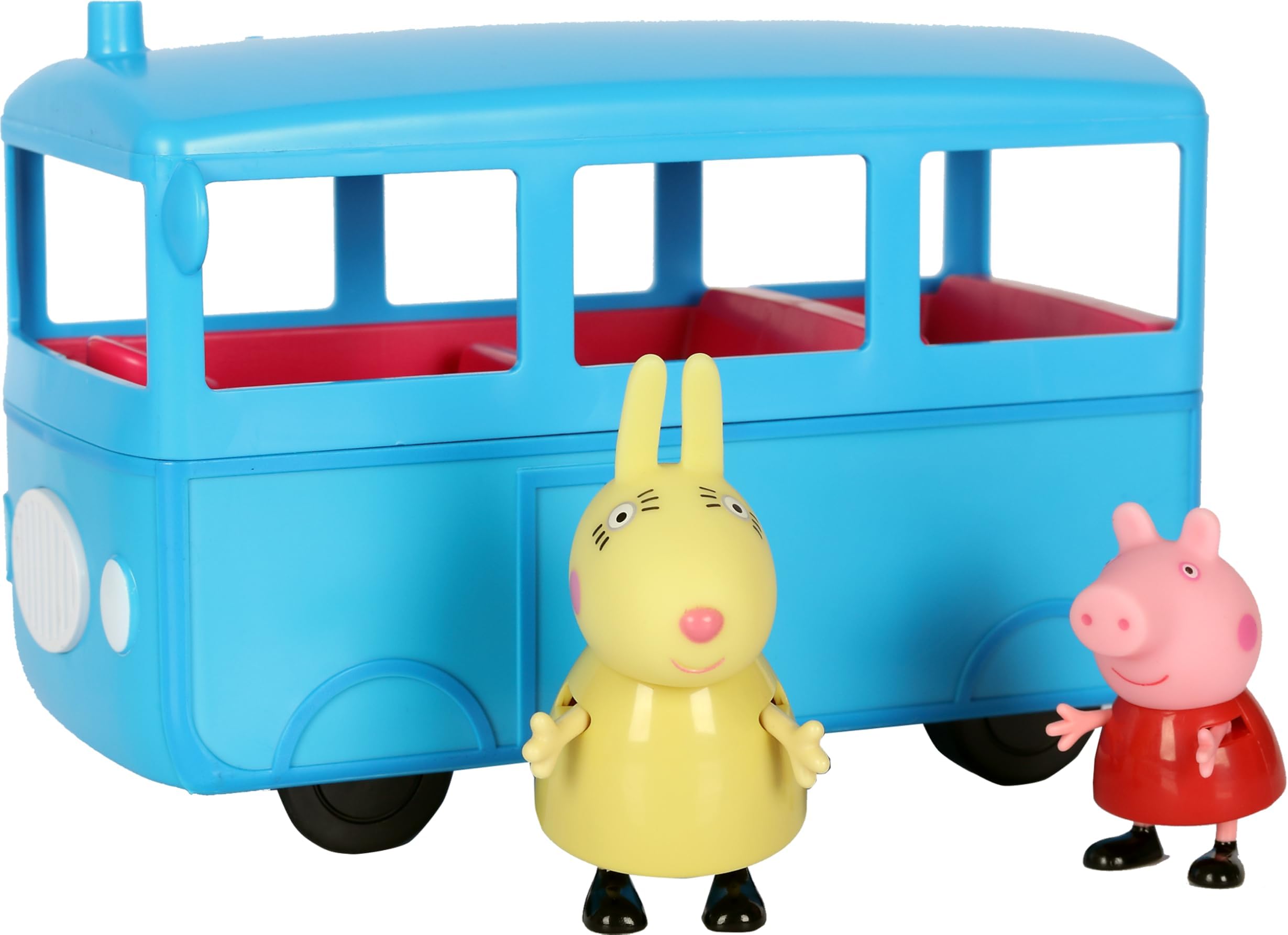 Peppa Pig Peppa's School Bus Playset with Sound Effects, Includes 2 Figures, Preschool Toy for Girls and Boys 3 Years and Up, Birthday Gift Toys for Kids