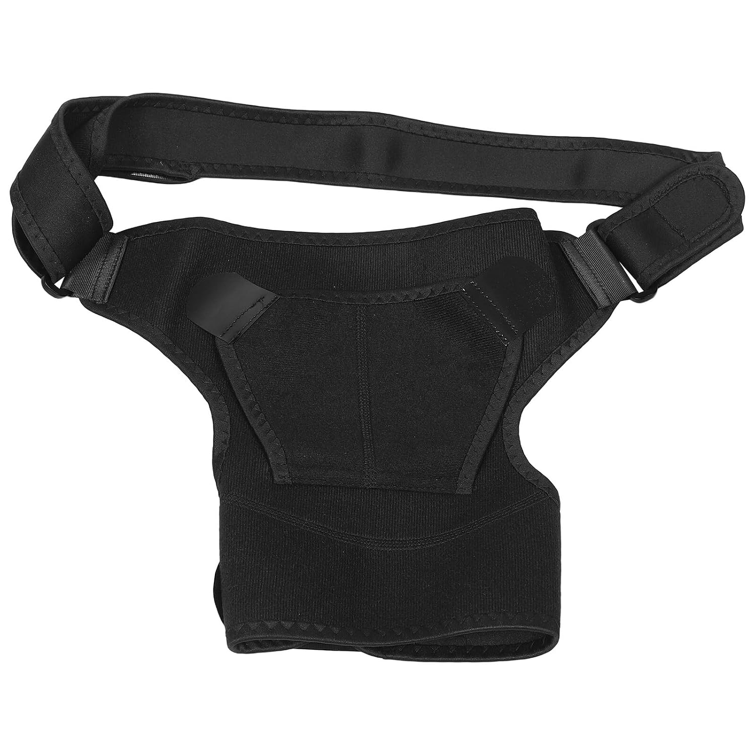 Adjustable Shoulder Compression Brace with Ice Pack Pockets, Sports Arm Immobilizer Wrap for Shoulder Support and Injury Prevention, Dark Color One Size Fit for Gym Training