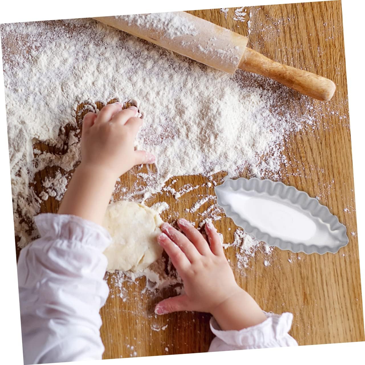 Luxshiny 4sets Egg Shaped Cake Pan Baking Tools Non-stick Aluminum Moulds for Party Home 6pcs*4