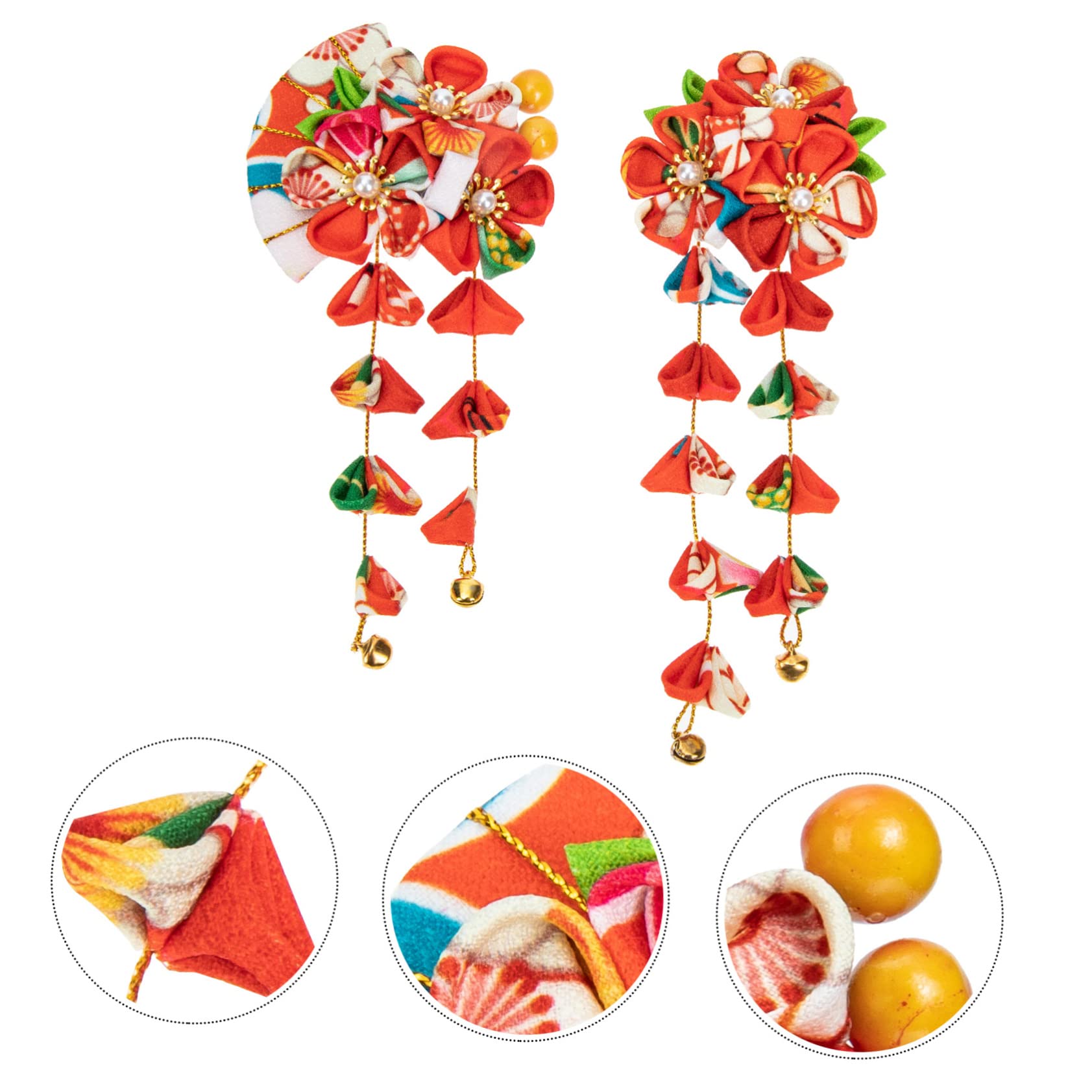 Healeved 8stücke Japanische Haarschmuck Mit Blüten-fächer-haarspangen Elegantes Accessoire Für Frauen Für Hochzeiten Fotoshootings Und Besondere Anlässe