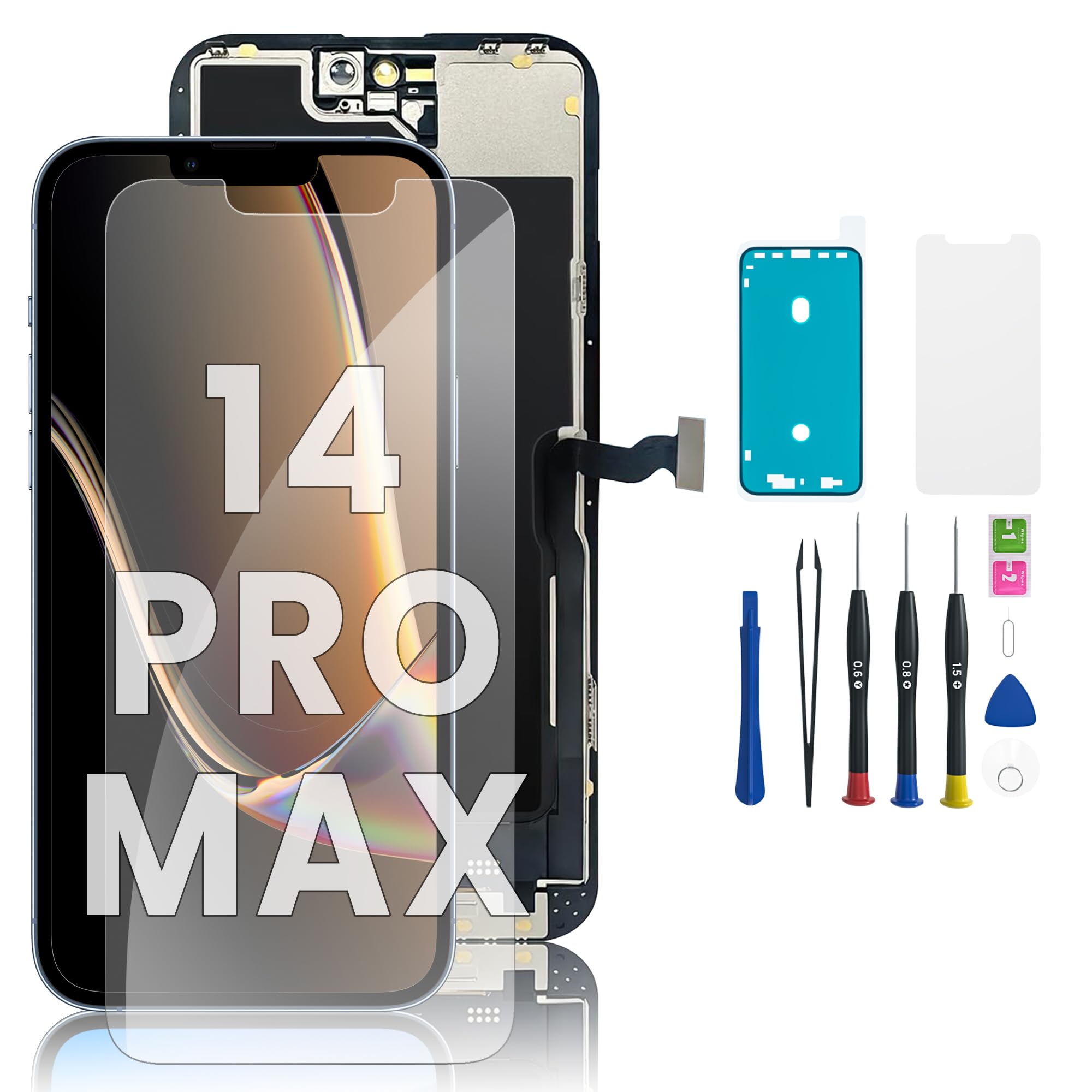 Amazon.co.jp: iPhone 14 Pro Max LCDディスプレイ交換キット フレーム