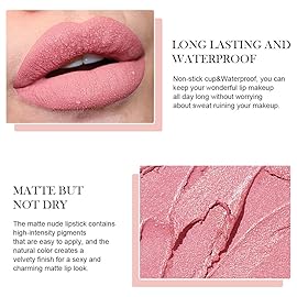 BINGBRUSH Crayon Matte Longwear Lipstick Pack Set,Moisture Smooth Color Stick Ultimate Lip Crayon for Makeup Collection - Waterproof Velvet Lipgloss (03, 1 Count (Pack of 1))