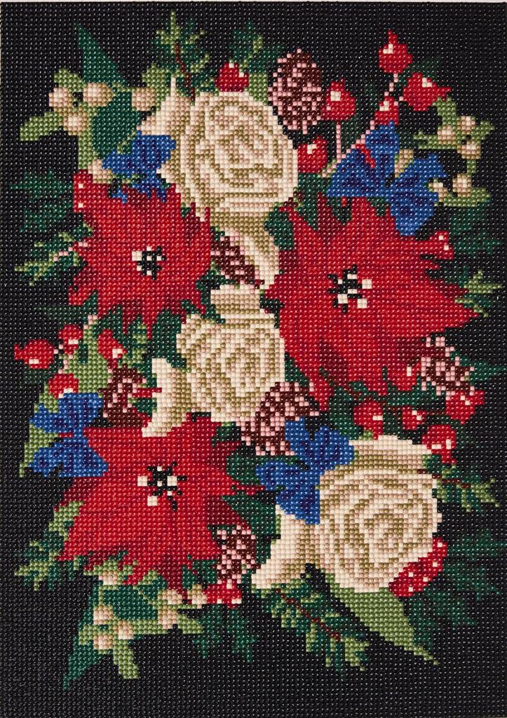 Simply Make Christmas Diamond Art Kit, Christmas Flowers Diamond Painting Kits for Adults Picture Canvas with Accessories - Image 2