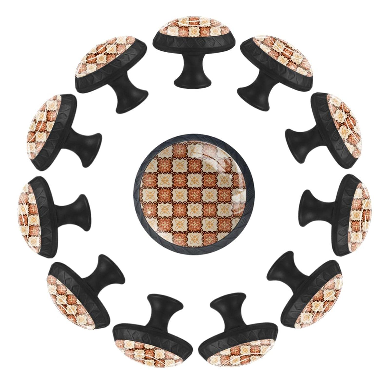 Boutons de tiroir fleur 35mm lot de 12 poignées rondes en bois pour commode de chambre