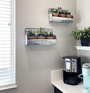 28 Glass Water Jug Decor Ideas for Kitchen and Dining Spaces 59 Galvanized Metal Farmhouse Wall Storage Holder Rustic Tin Shelves for Ki...