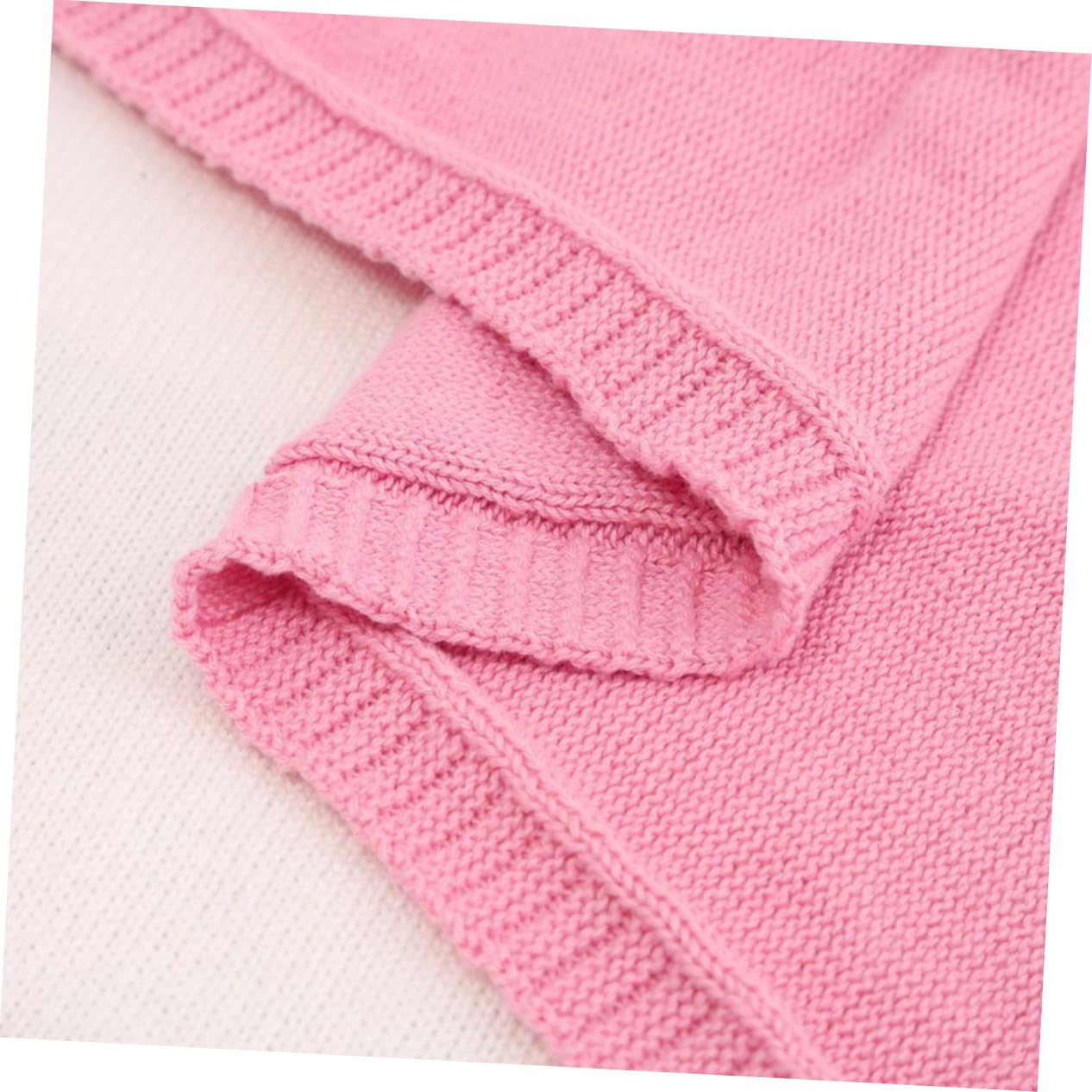 Toyvian Coperta da Letto Neonata a Maglia Forma di Coniglio Rosa