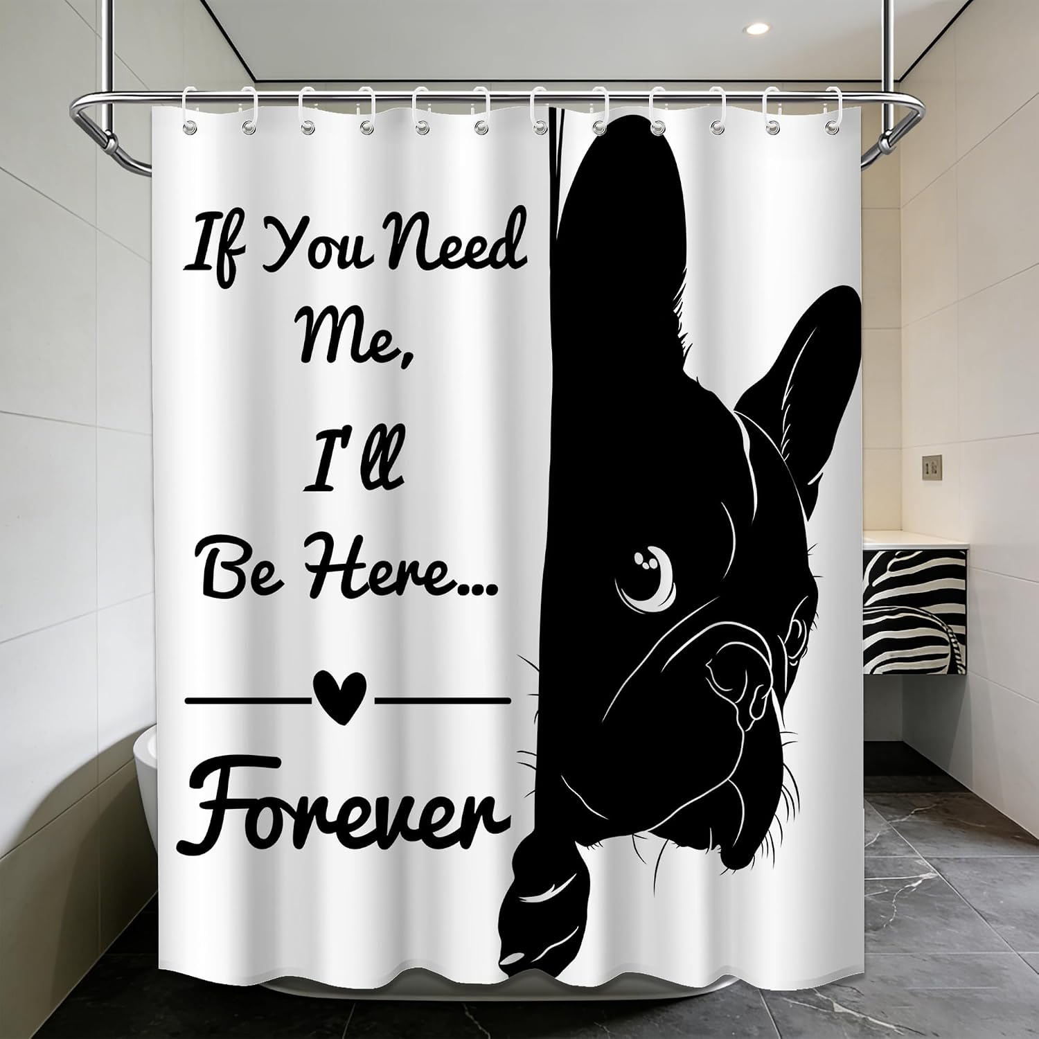 Funny Dog Shower Curtain, 70 x 72 Inches