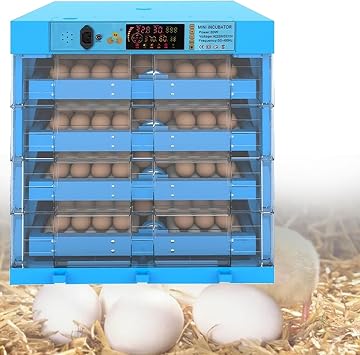 Egg Incubator and Hatcher 256 Eggs Large Incubators for Hatching Poultry Chicken Duck Goose Birds Automatic Turning Humidit