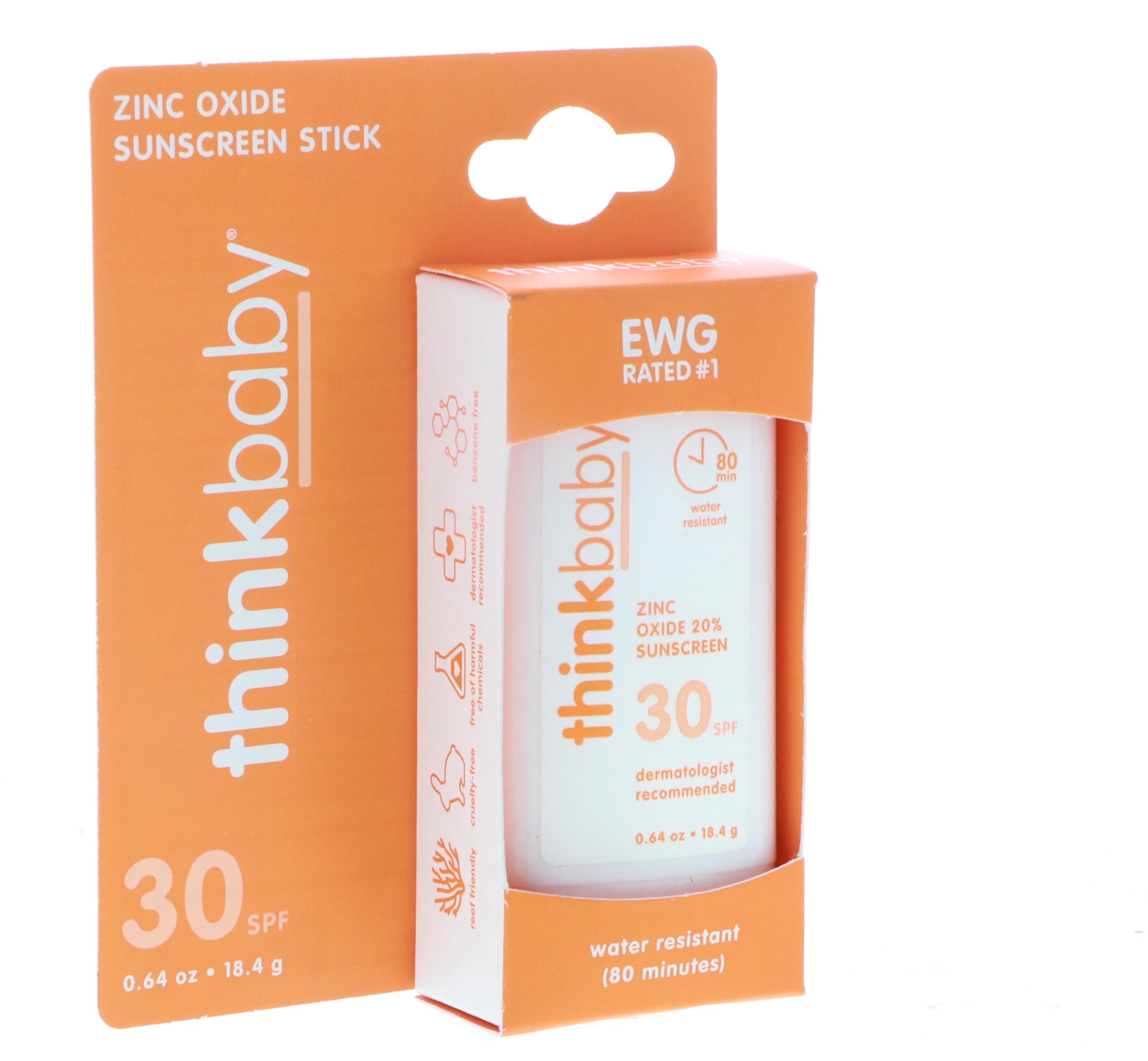 Thinksport Sunscreen - Face & Body - Spf 30 - .64 oz