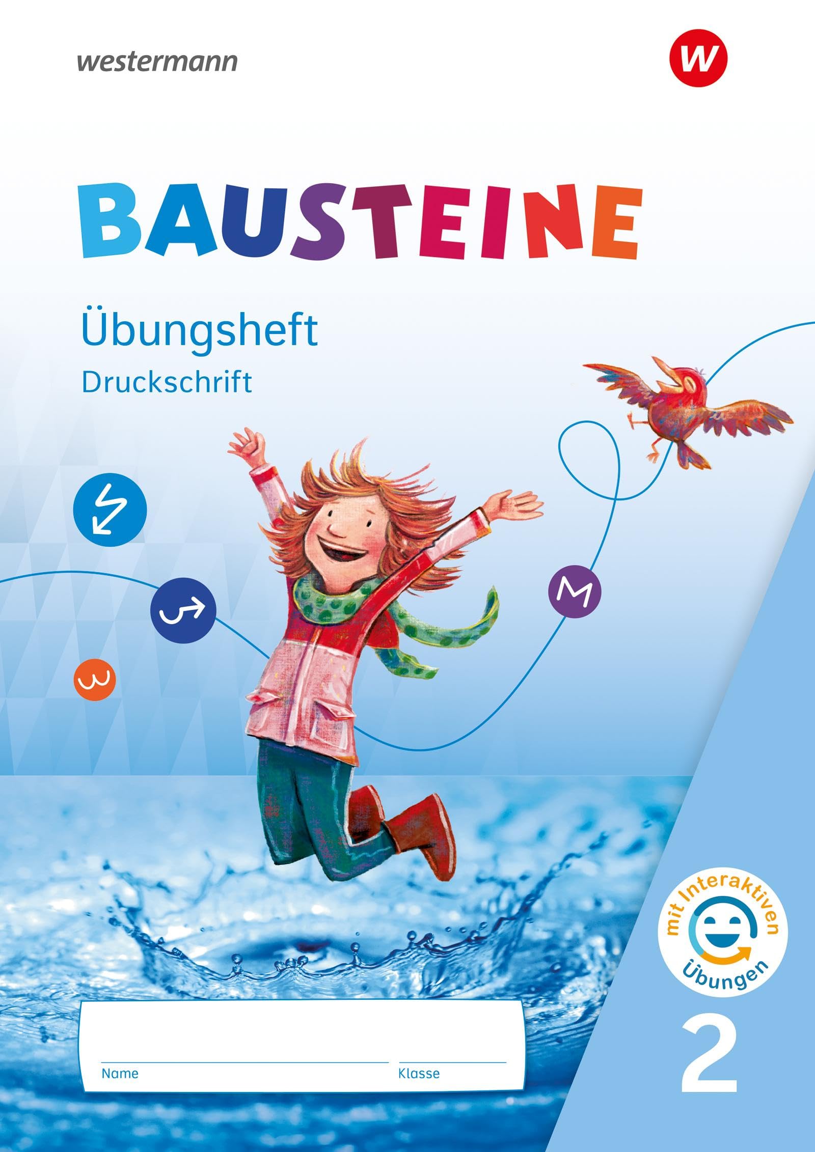 BAUSTEINE Sprachbuch und Spracharbeitshefte - Ausgabe 2021: Übungsheft 2 Druckschrift mit Interaktiven Übungen