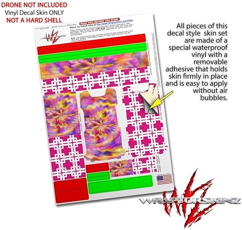 Miniatura 4 de Skin Wrap 2 Pack para DJI Ryze Tello Drone Tie Dye Pastel Drone No Incluidas