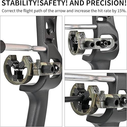 Miniatura 3 de SOPOGER Juego de flechas de tiro con arco, brocha para batidor, soporte para flechas para arco compuestoarco recurvo, caza objetivo disparo mano