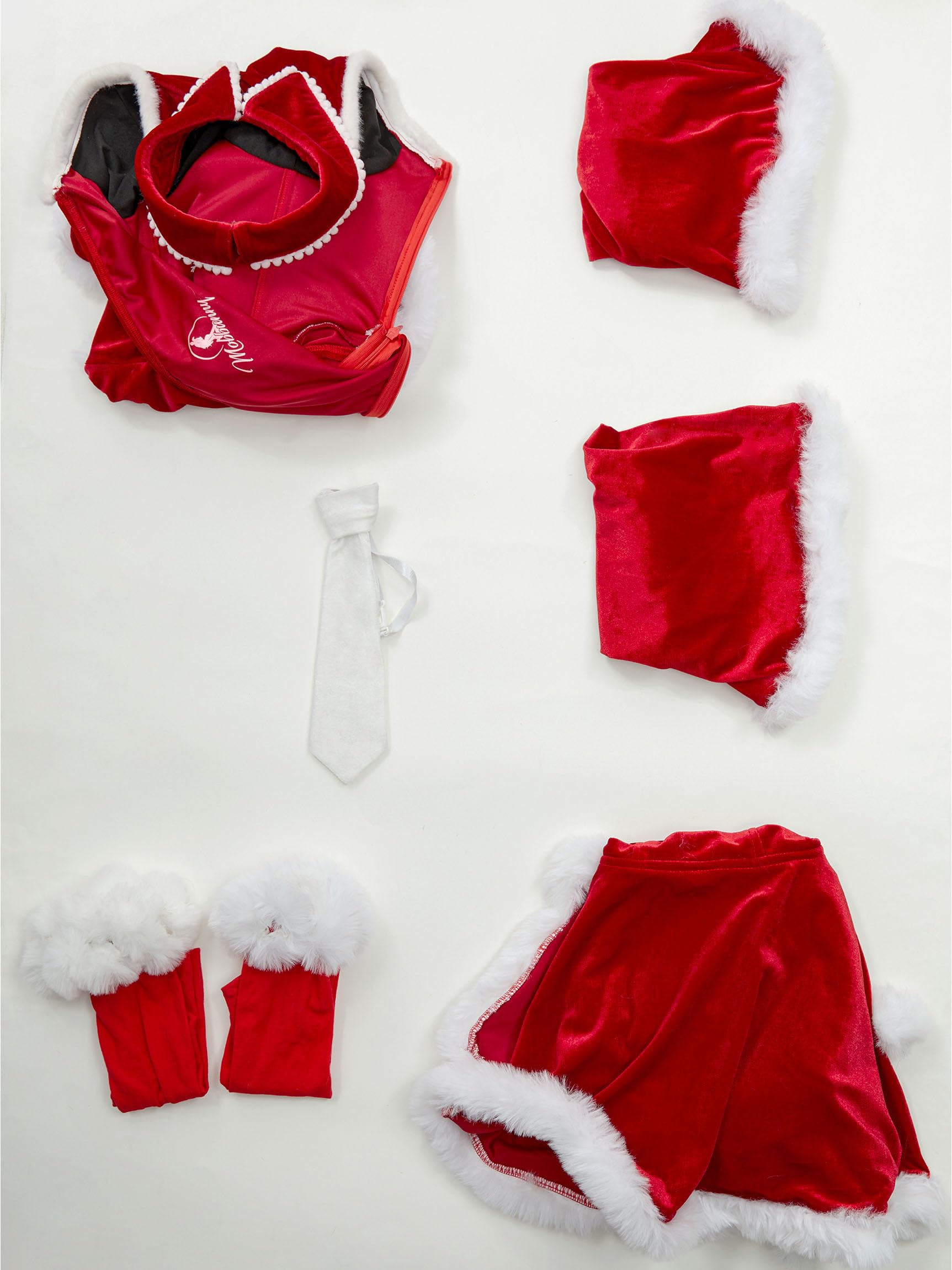 Mobbunny Women Christmas Cosplay Costume Anime Fluffy Dress Uniform Outfits with Cape Socks Comic Con