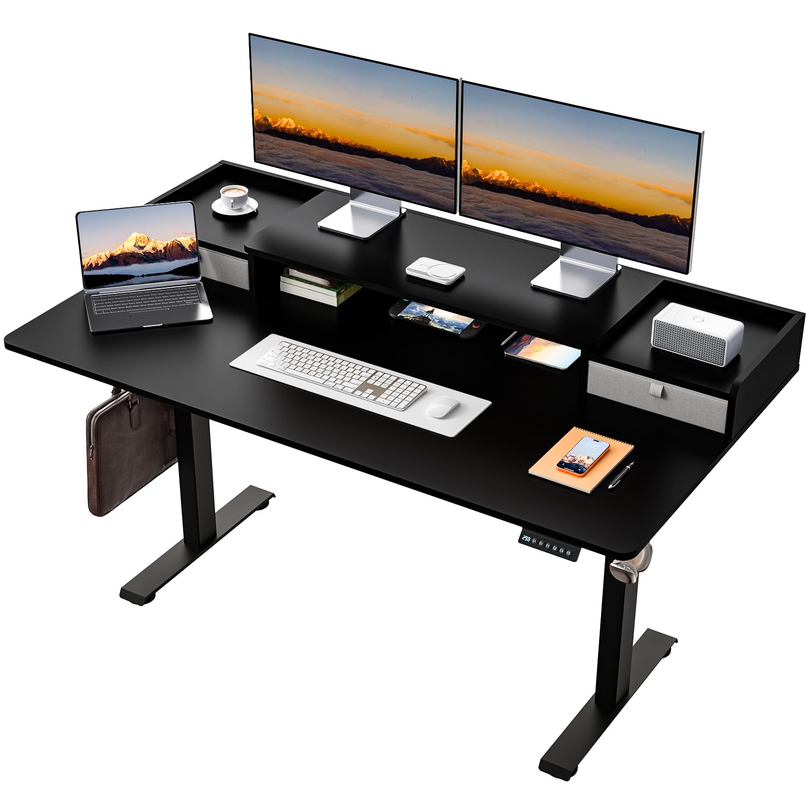 Amazon.com: ExaDesk 63 x 30 Inch Electric Standing Desk with 2