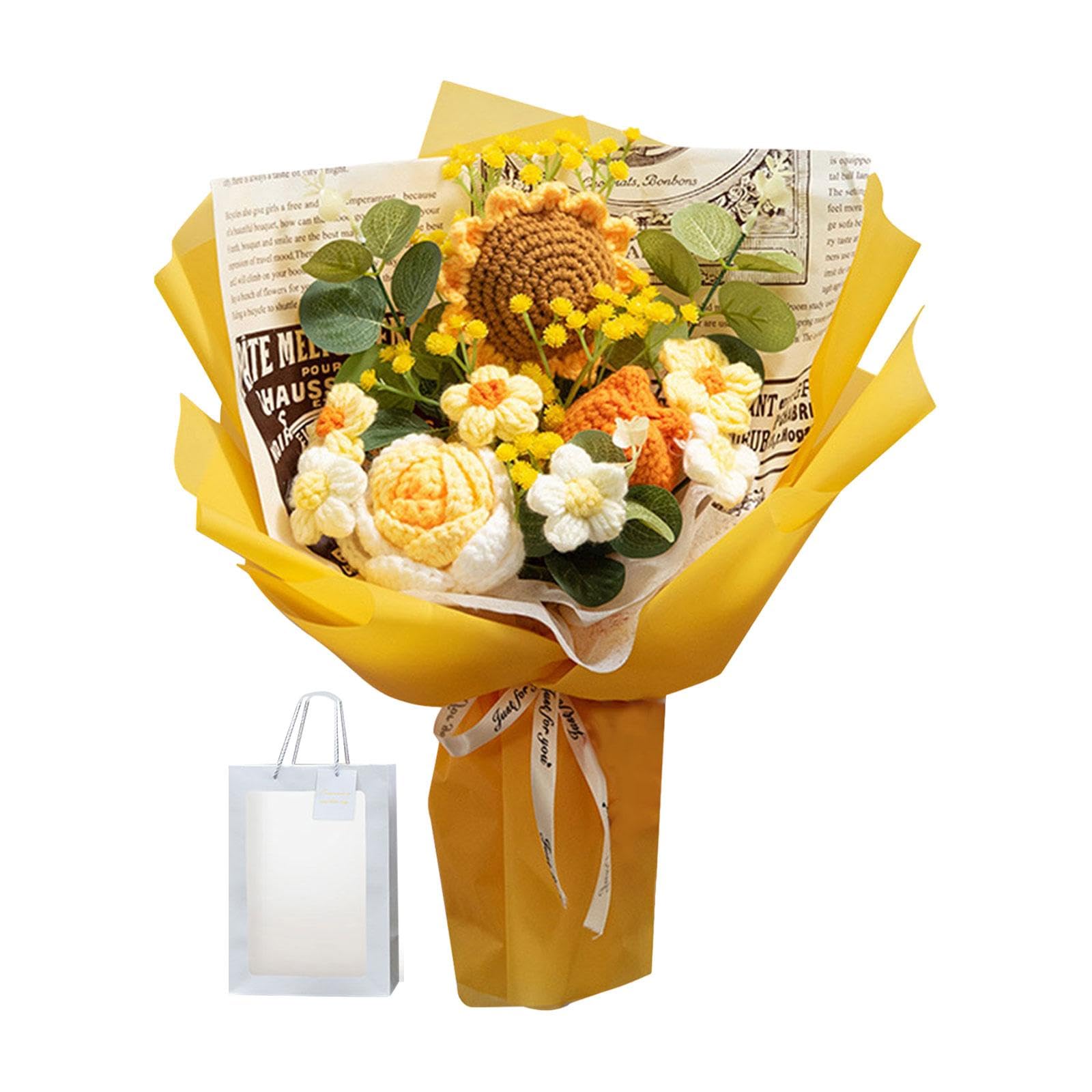 Amazon.co.jp: P Prettyia 完成したかぎ針編みの花、編み物の花束