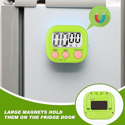 Miniatura 5 de Paquete de 48 temporizadores digitales de cocina, temporizadores digitales de cocina magnéticos multifuncionales, temporizador de cuenta regresiva