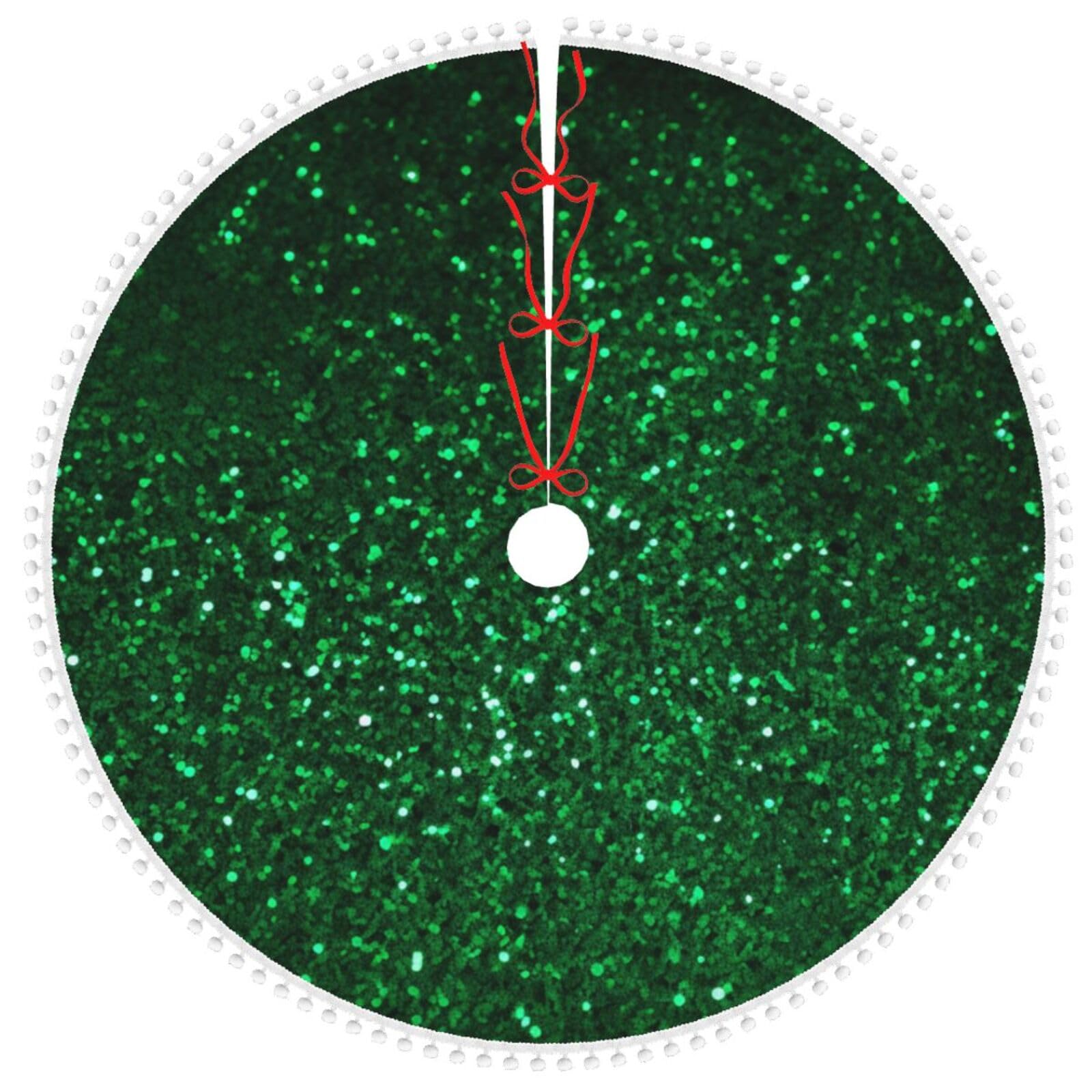 Jupe de sapin de Noël verte à paillettes pour un salon festif
