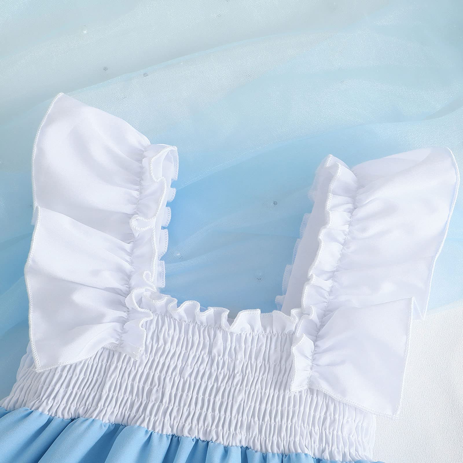 blue dress 12 18 months Moocorvic Sling Baby Girl Dress with Hairband, Toddler Puffy Skirt Bowknot Princess Dress for Wedding Birthday 12-18 Months,Blue, Infant Girl's