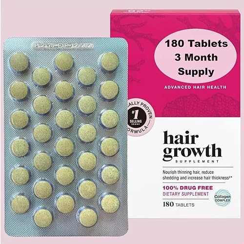 Cápsulas de crecimiento del cabello para un crecimiento del cabello fuerte y más completo para mujeres y hombres, 60 píldoras de crecimiento del