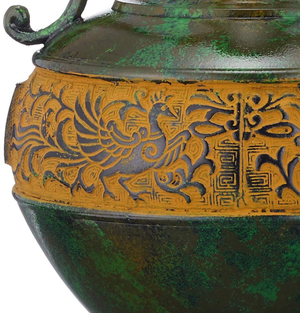 Amazon.co.jp: 竹中銅器 銅製花瓶 竜耳瑞鳥 106-55 : ホーム＆キッチン