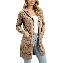 Chunky Cardigan for Women Plus Size Open Front Knit Sweaters with Pockets