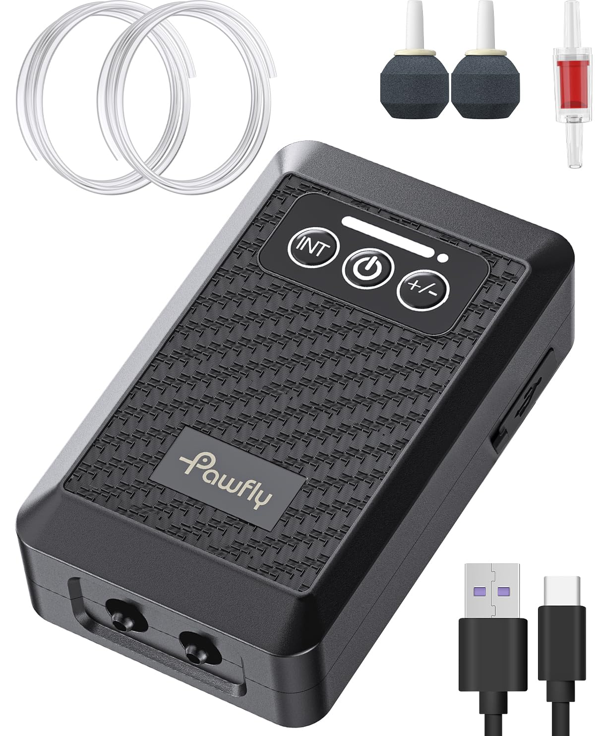 Pawfly Ultra Quiet Live Bait Aerator USB Rechargeable Battery Air Pump for 5-100 Gallon Bait Bucket Portable Battery Powered Oxygen Pump for Outdoor Fishing Power Outage and Fish Transportation