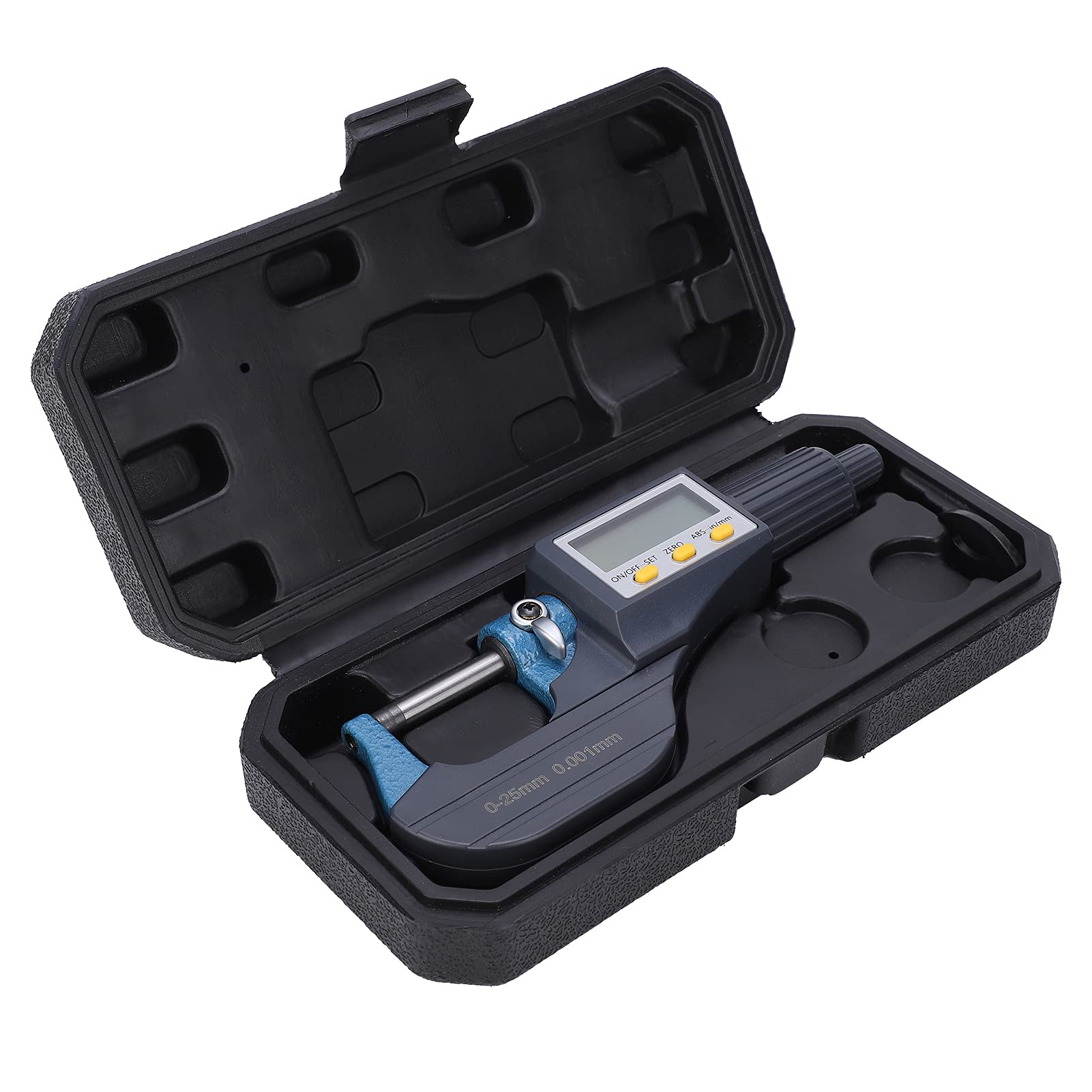 Digitales Mikrometer mit LCD-Display, Feinabstimmung, Ratschenmesswerkzeug für 0–25 Mm Wandstärke, Genaue Messwerte