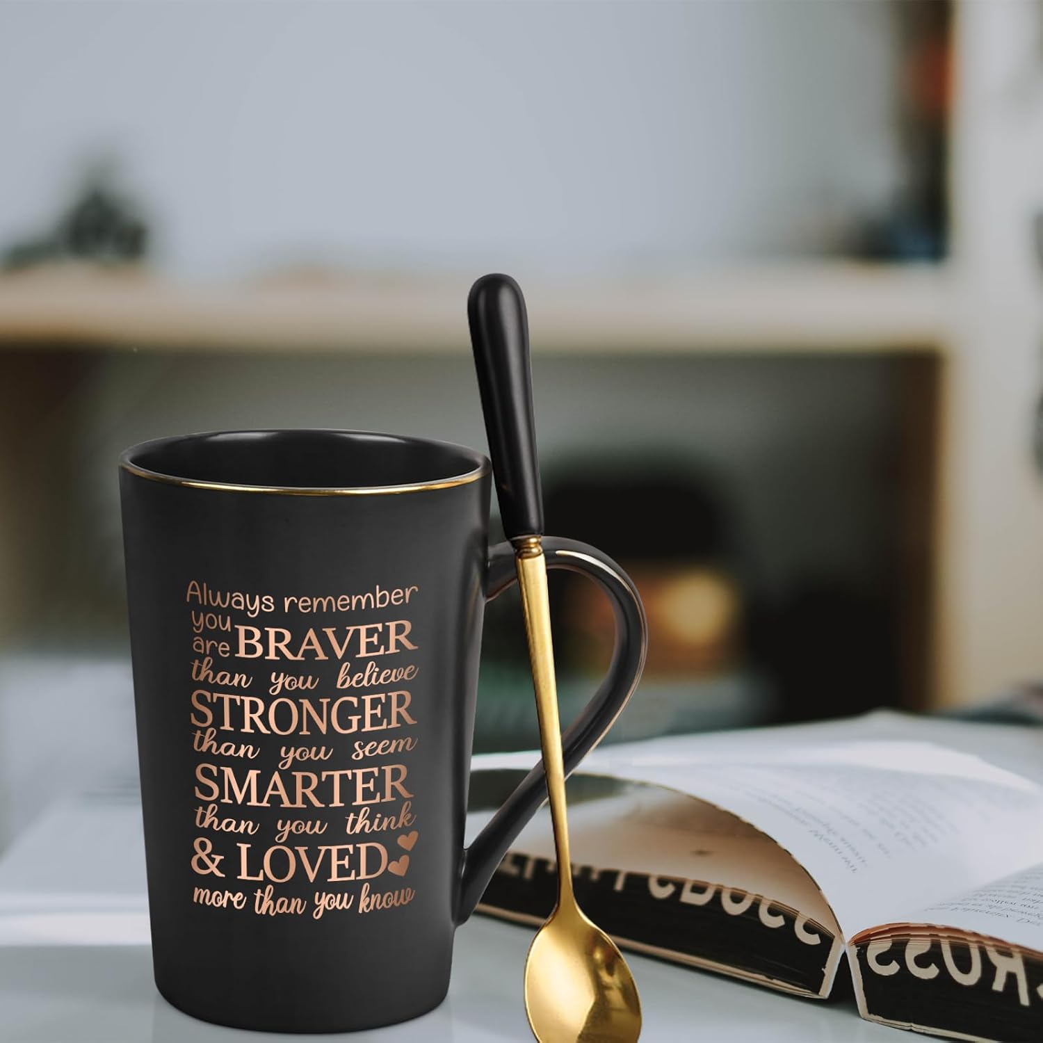YHRJWN Inspirational Mug - Always Remember You Are Braver Than You Believe, You Are Loved - Cancer Gifts for Women & Men, Get Well Soon Gifts - 14Oz - Image 4