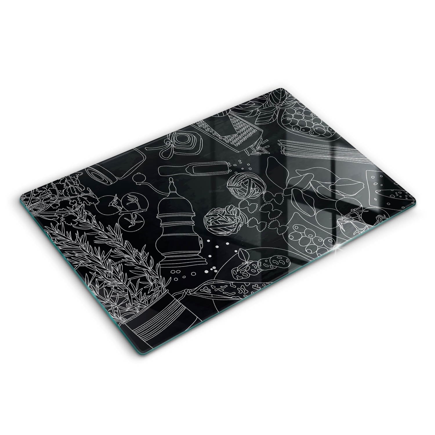 Plaque de protection induction anti rayure en verre robuste 80x52cm