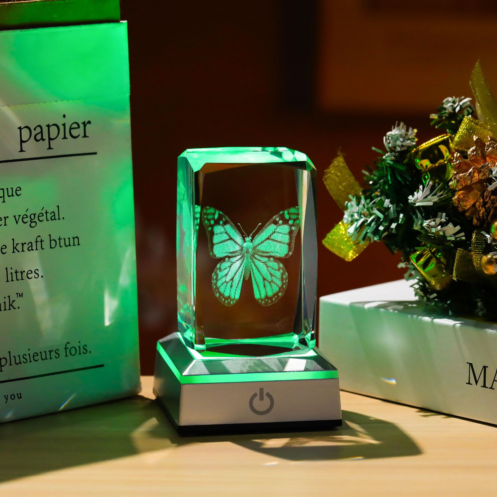 Regalos de cubo de cristal 3D para mujeres y hombres