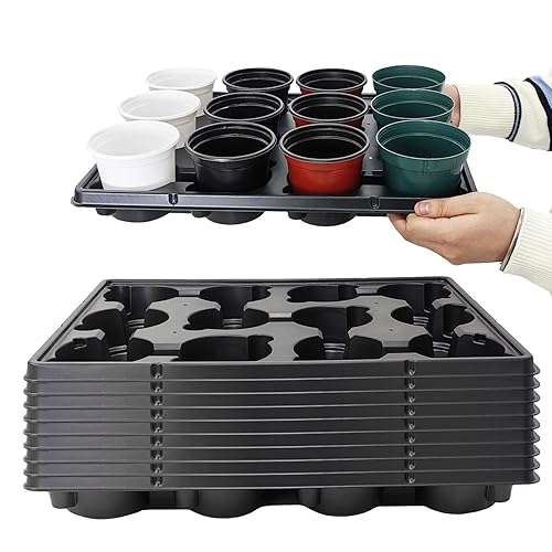 12 Cell Round Nursery Pots Trays Thickened Durable Seedling Pots