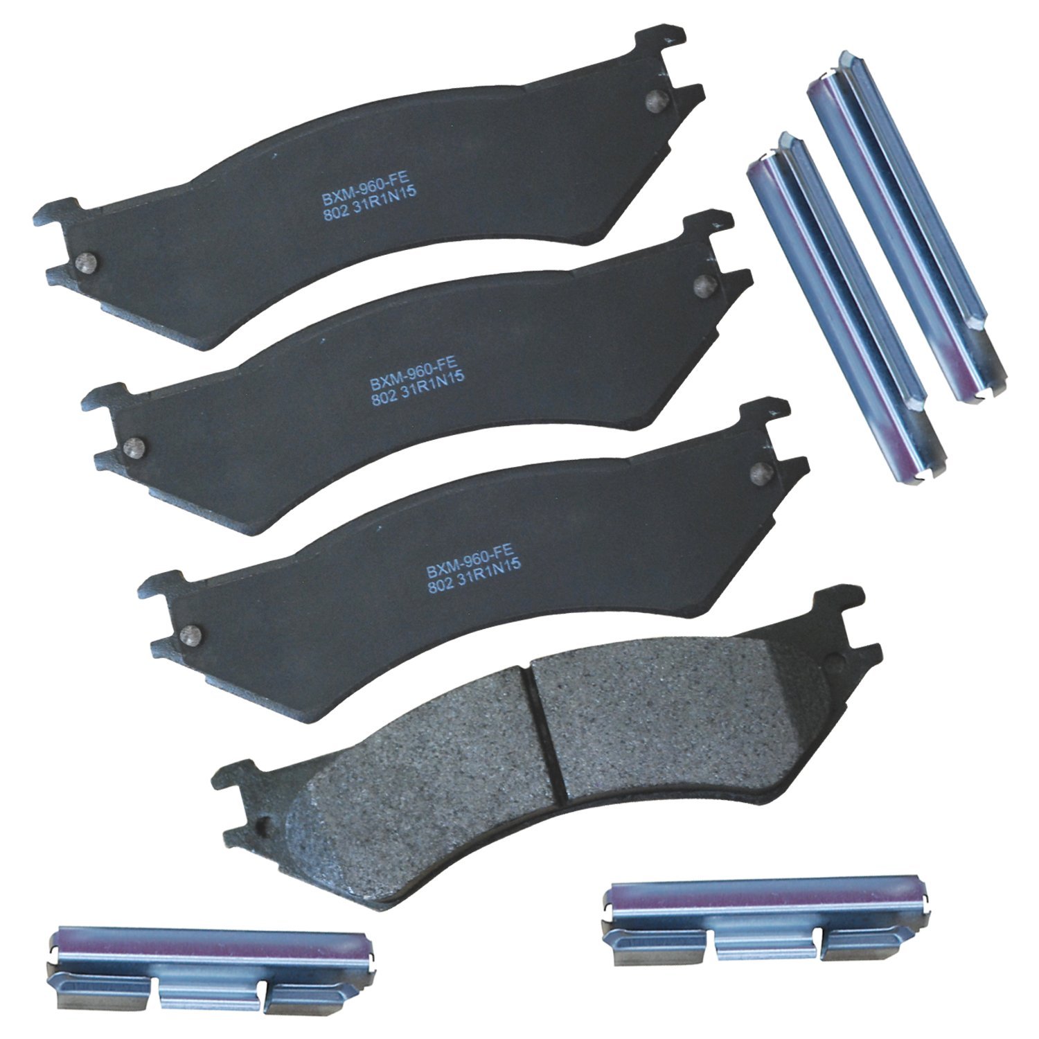 Bendix Premium SBM802 Semi-Metallic Rear Brake Pads for Select Models Ford E-150, E-150 Econoline, E-250, E-250 E-350 Club Wagon, Econoline Super Duty