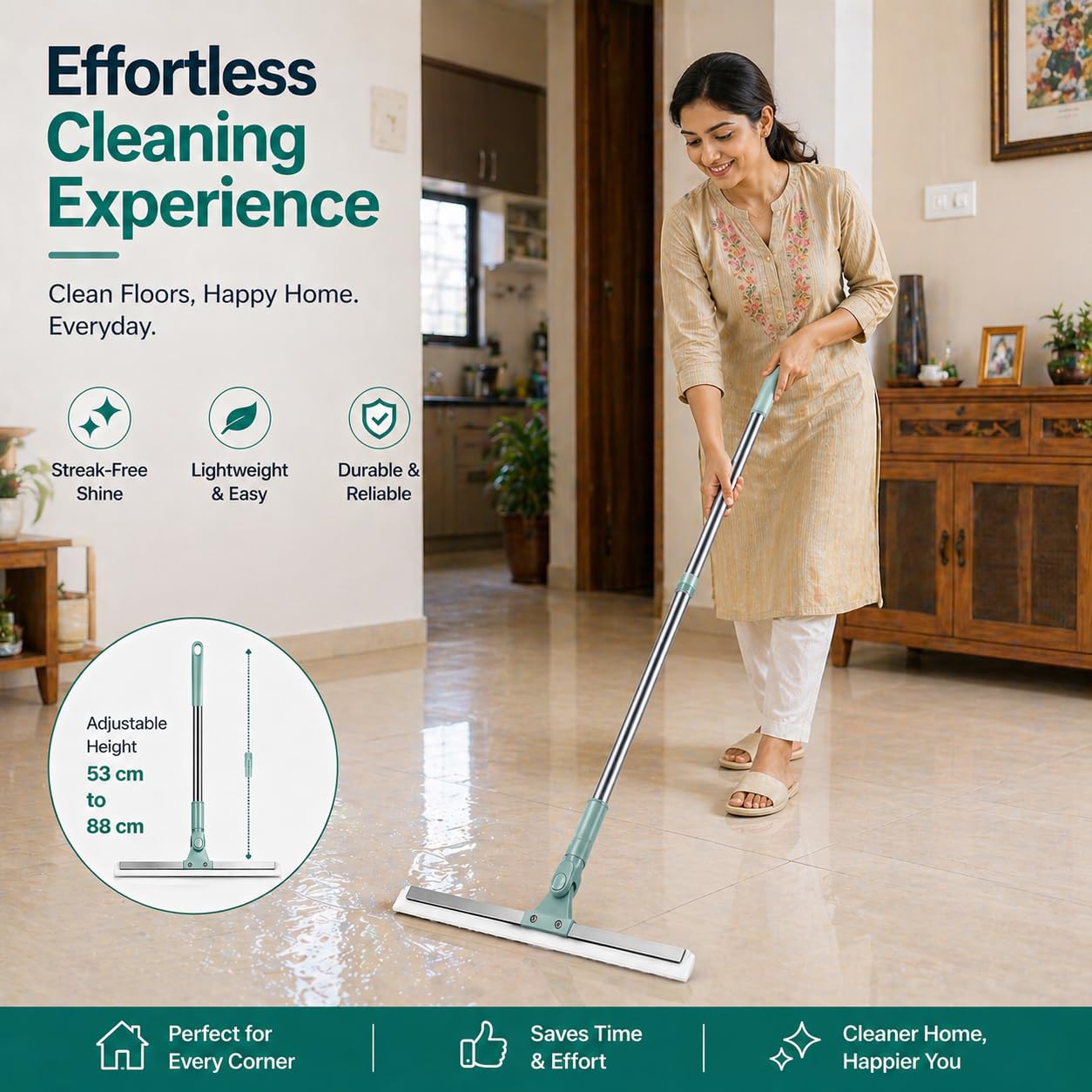 Magic Broom Wiper - 180° Rotating Silicone Floor Cleaner -8 Magic Broom Wiper - 180° Rotating Silicone Floor Cleaner -8