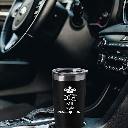 Miniatura 7 de Juego de 2 vasos de compromiso de boda, aniversario para parejas, padres, acero inoxidable, doble pared, con aislamiento para automóvil, taza de