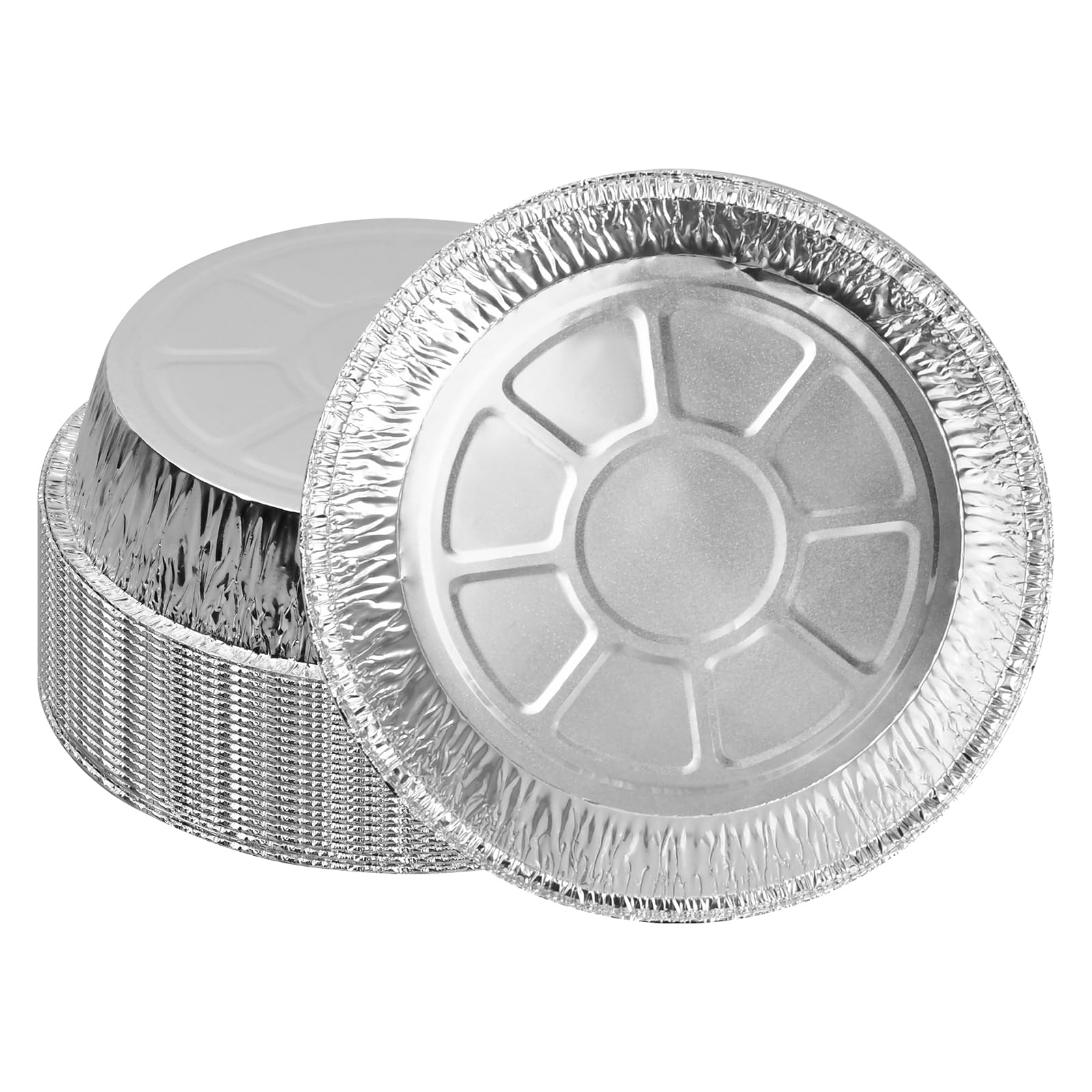 20 Pièces Barquette Aluminium de 8 Pouces, Plat Aluminium Jetable, Moules à Tarte pour Cuire, Cuisiner, Rôtir