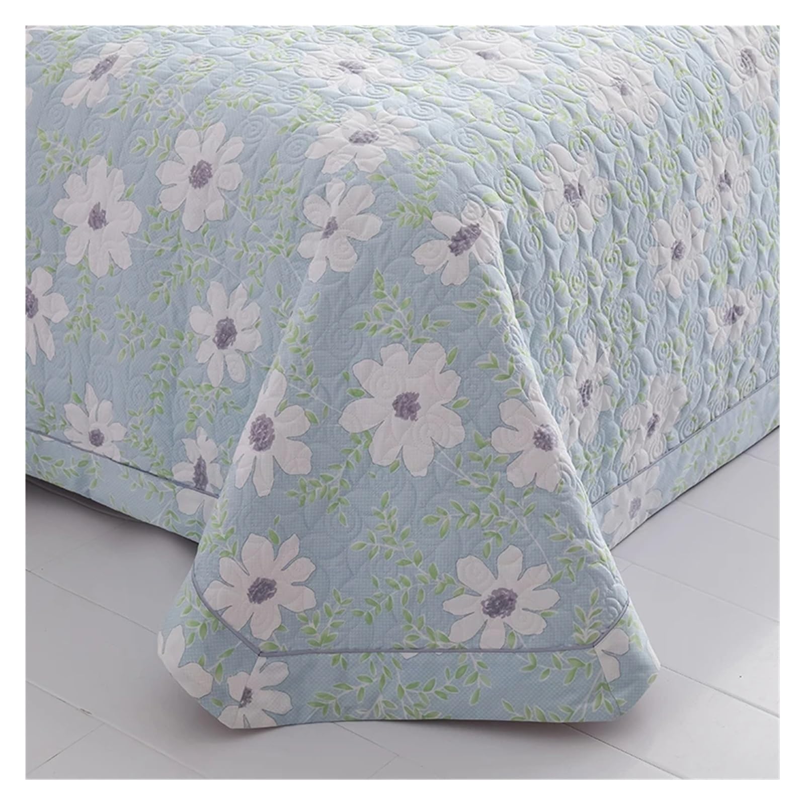 ADovz Copriletto in cotone di alta qualità sul letto a quadri Copriletto Coprimaterasso Copriletti e coperte stampati Coppia lenzuola trapunta letto,Lenzuola