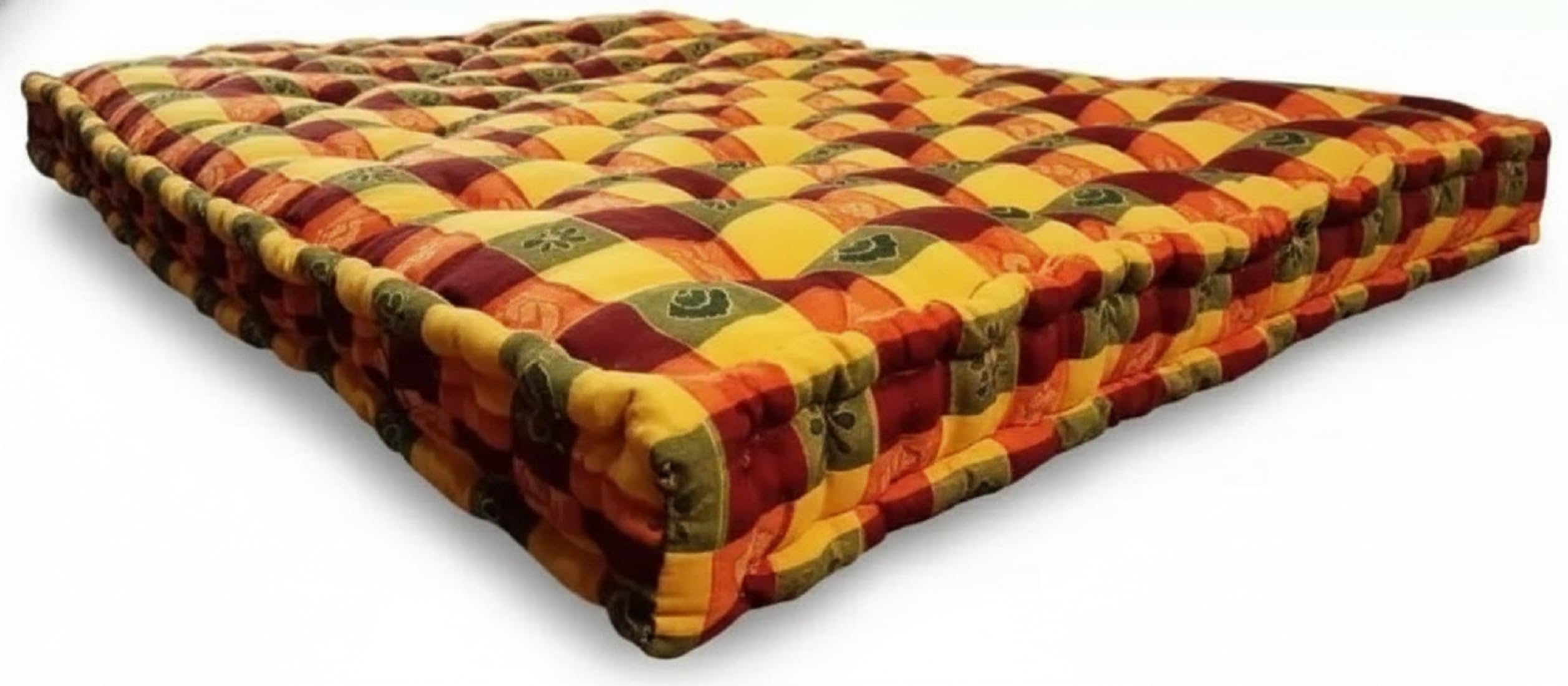 IMSMARTMART Soft Multicolour 6X4ft / Gadda 5 inch Double Cotton Mattress (L x W: 72 inch x 48 inch)-picture-30