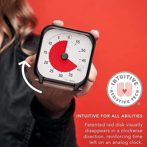 Miniatura 9 de Time Timer Temporizador visual de 3 pulgadas, reloj de cuenta regresiva de escritorio para niños de 60 minutos con tarjeta de actividad de borrado